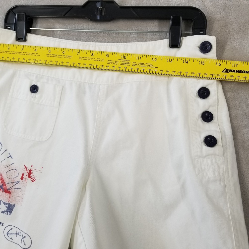 Lauren Jeans Co.‎ Shorts L White Marine Expedition Sailor Nautical 32" Waist - Picture 4 of 10